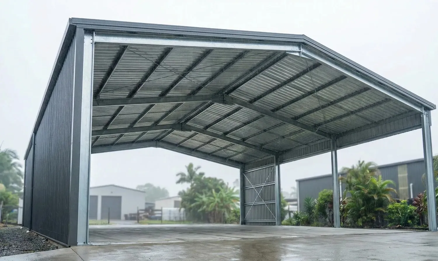 Rust-free PEB steel structure with corrosion-resistant coating for industrial buildings by Pentaumec Space Structures